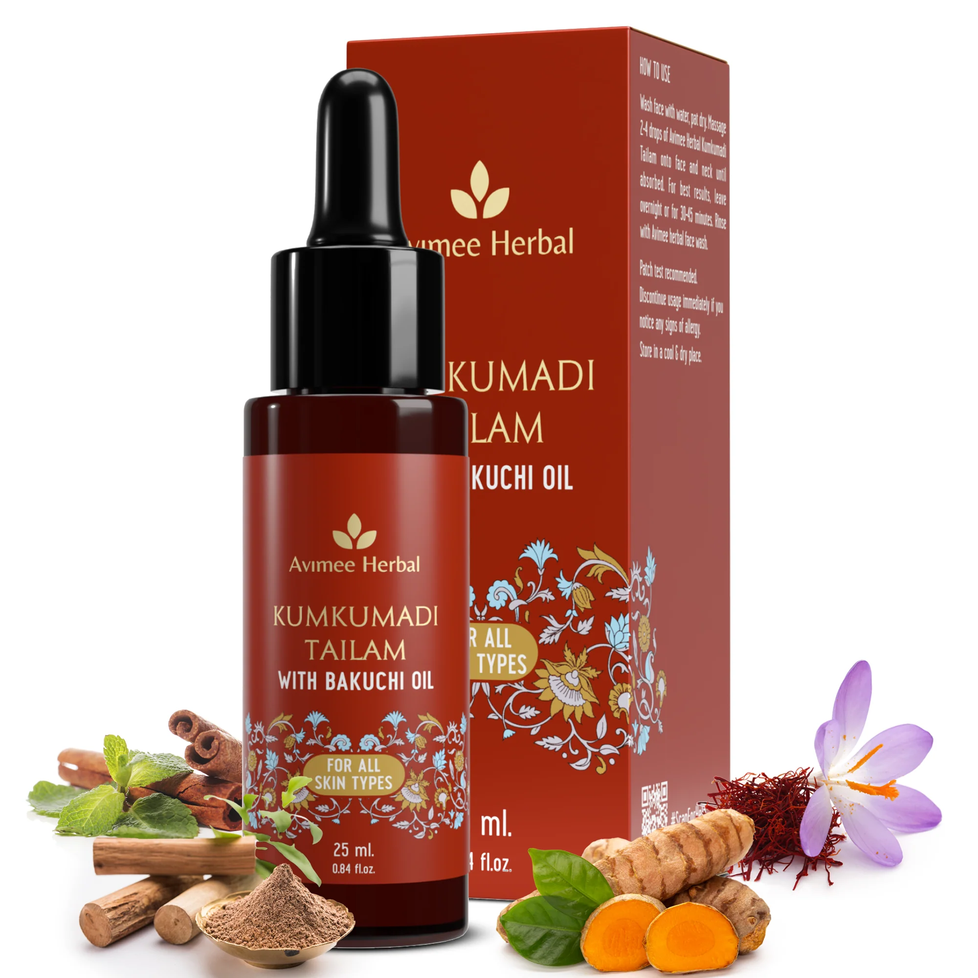 Picture of Avimee Herbal Kumkumadi Tailam With Bakuchi Oil - 25 ML