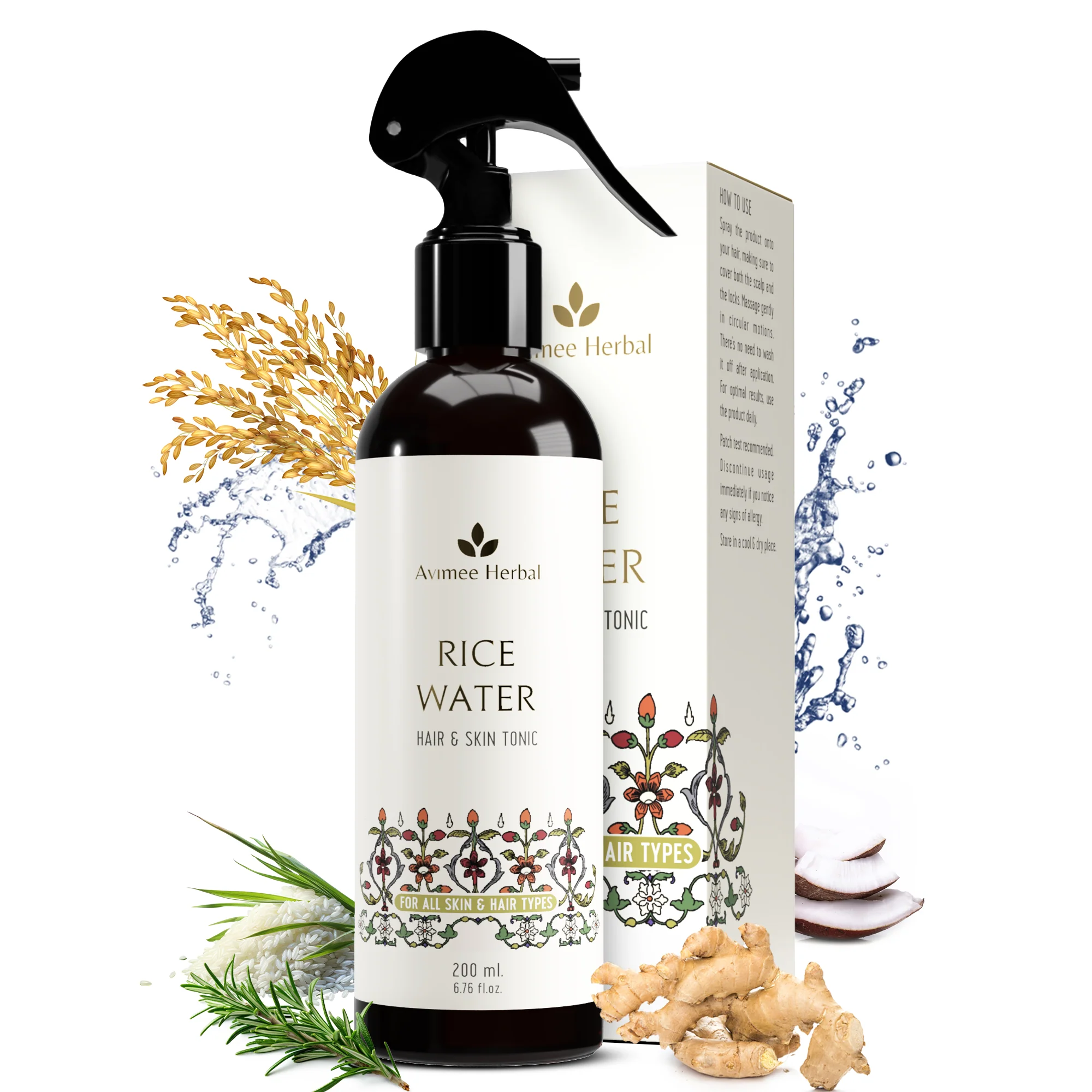 Show details for Avimee Herbal Rice Water for Hair and Skin - 200 ML Picture of Avimee Herbal Rice Water for Hair and Skin - 200 ML