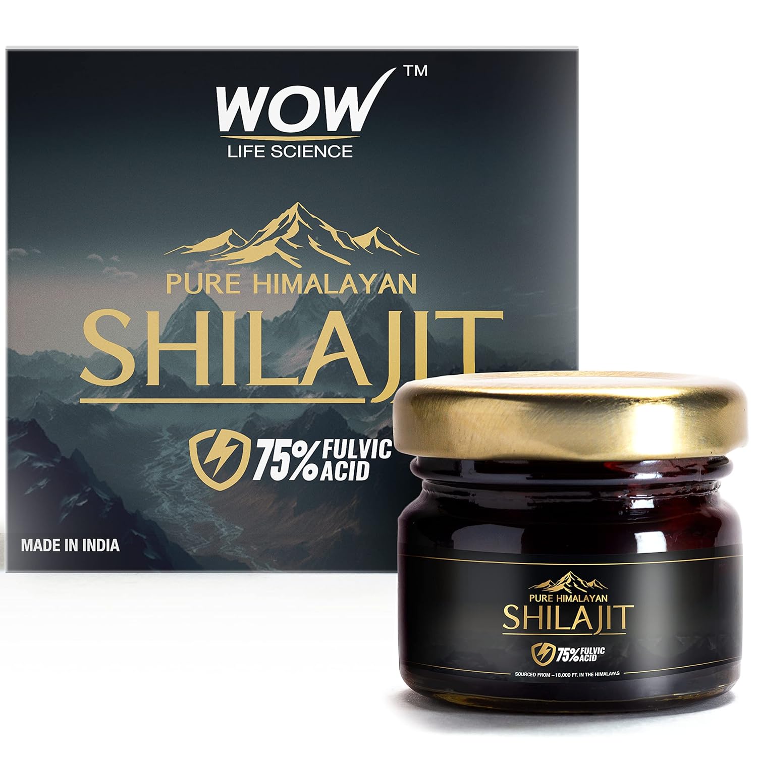 Picture of WOW Life Science Pure Himalayan Shilajit/Shilajeet Resin - 20 GM