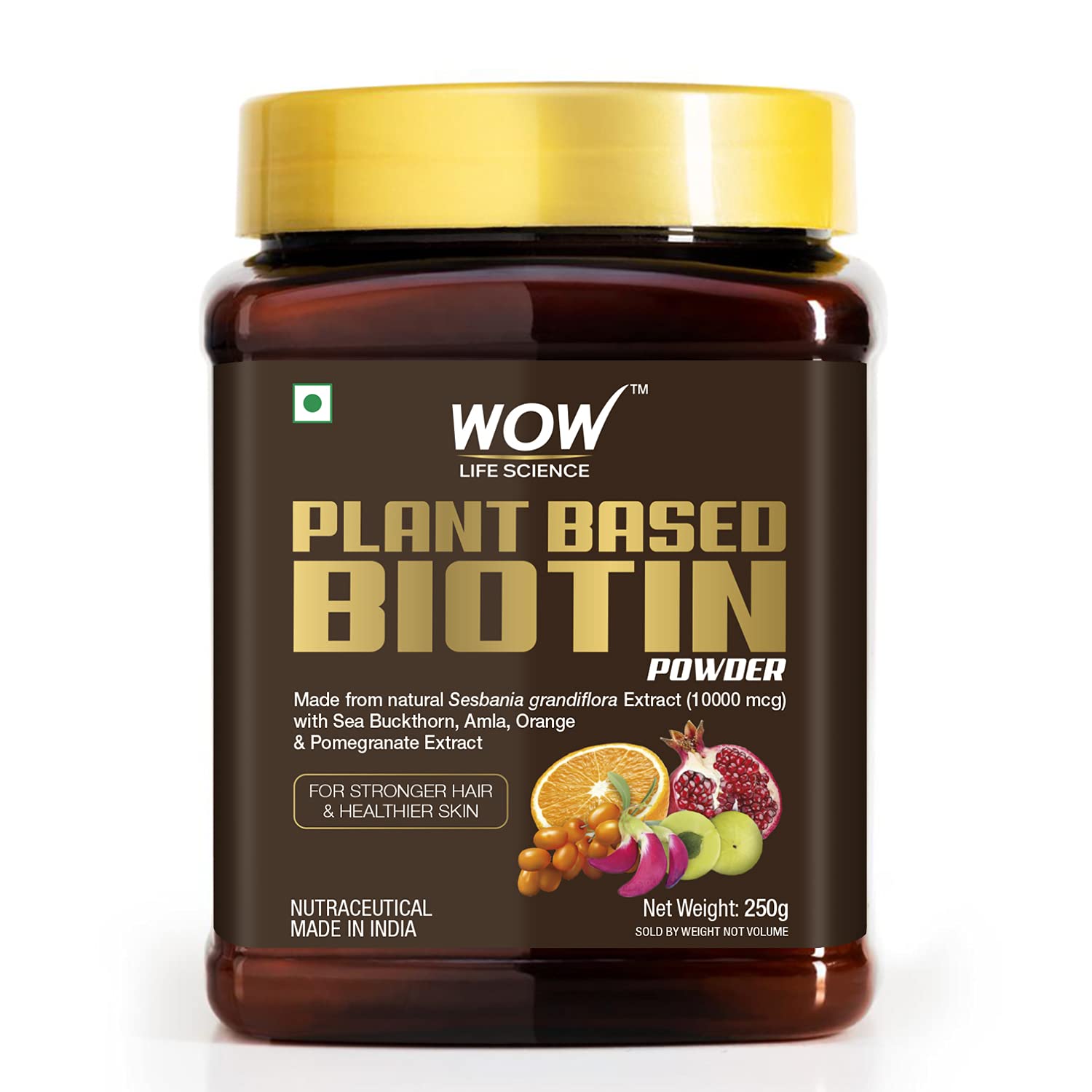 Picture of WOW Life Science Plant-Based Biotin Powder - 250 GM