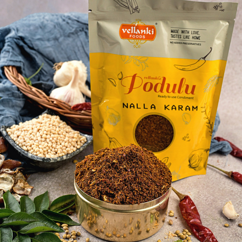 Picture of Vellanki Foods Nalla Karam With Garlic - 500 GM