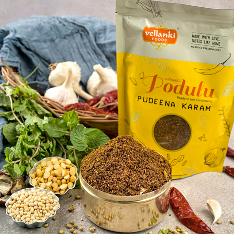 Picture of Vellanki Foods Pudina Karam With Garlic - 500 GM