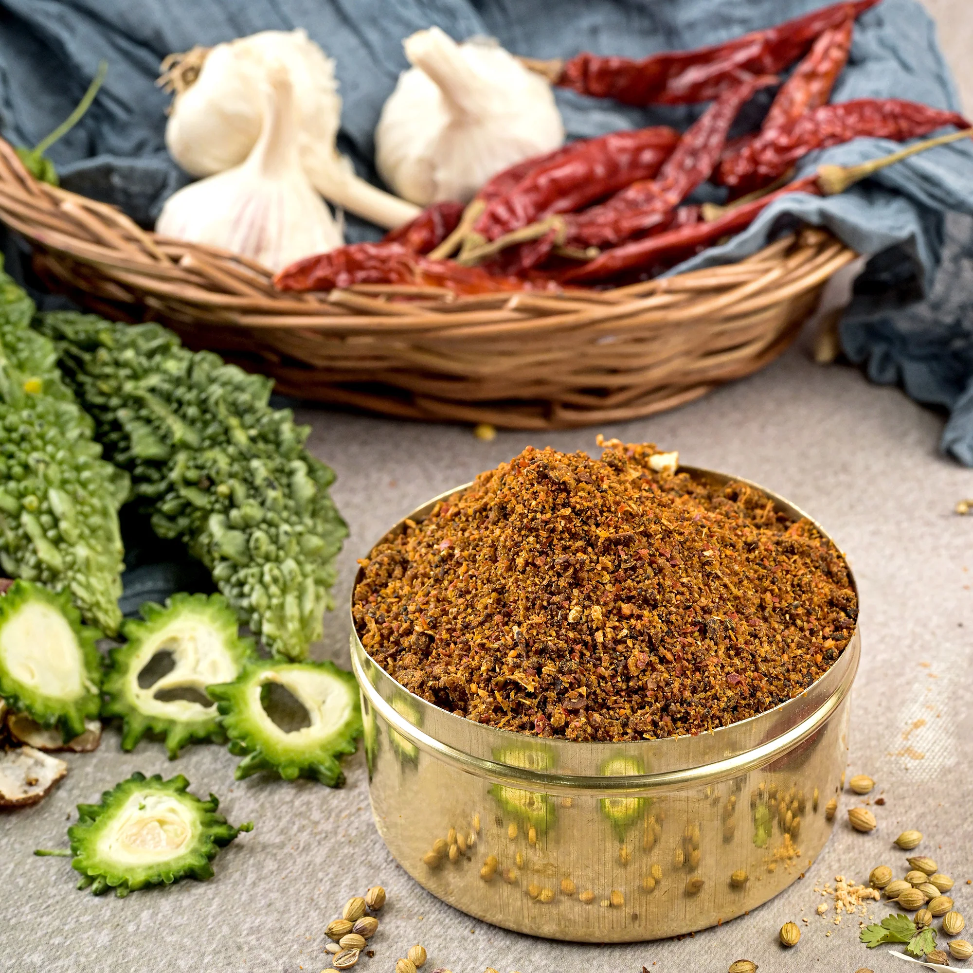 Show details for Vellanki Foods Kakarakaya Karam (Bittergourd) With Garlic - 500 GM Picture of Vellanki Foods Kakarakaya Karam (Bittergourd) With Garlic - 500 GM