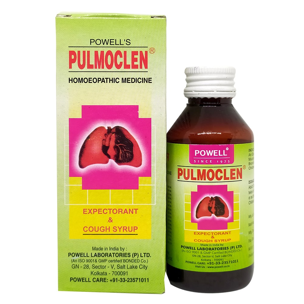 Show details for Powell's Homeopathy Pulmoclen Syrup - 100 ML Picture of Powell's Homeopathy Pulmoclen Syrup - 100 ML