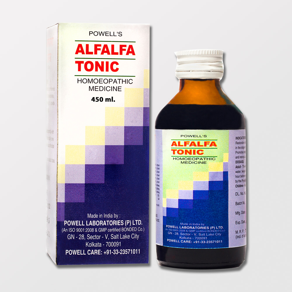 Show details for Powell's homeopathy Alfalfa Tonic - 450 ML Picture of Powell's homeopathy Alfalfa Tonic - 450 ML