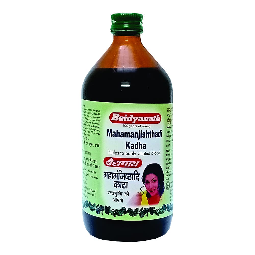 Show details for Baidyanath Mahamanjisthadi Kadha - 450 ml - Pack of 1 Picture of Baidyanath Mahamanjisthadi Kadha - 450 ml - Pack of 1