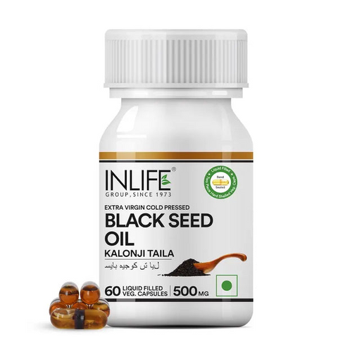 Picture of Inlife Black Seed (Kalonji) Oil Capsules - 60 Veg Caps