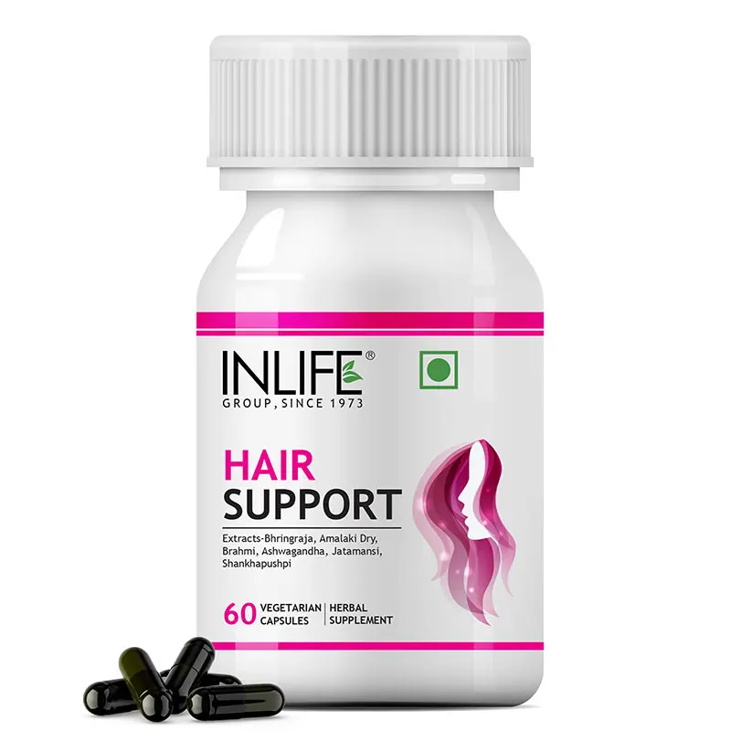 Picture of Inlife Hair Support Herbal Capsules - 60 Veg Caps