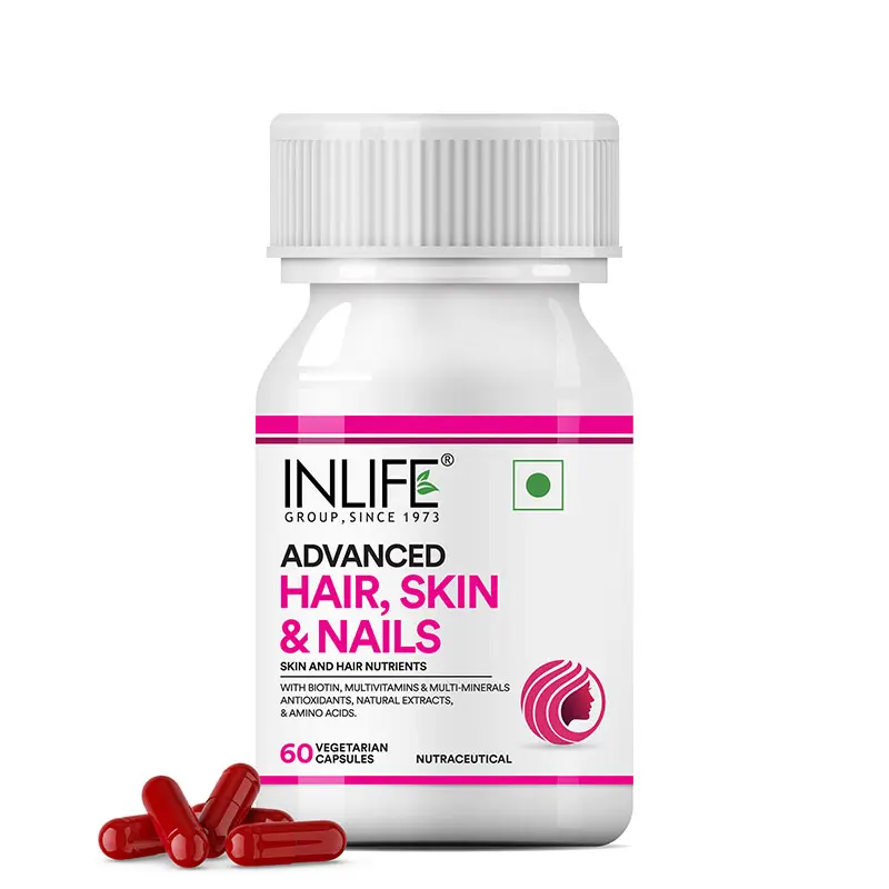 Show details for Inlife Advanced Hair Skin And Nails Capsules - 60 Caps Picture of Inlife Advanced Hair Skin And Nails Capsules - 60 Caps