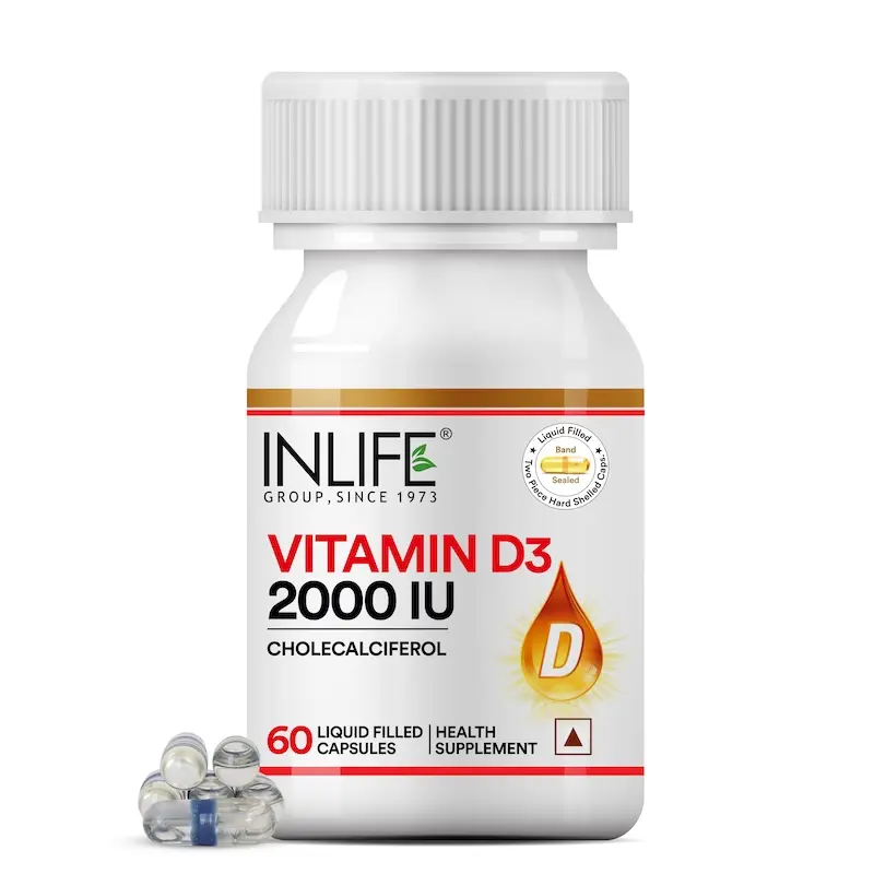 Show details for Inlife Vitamin D3 2000 IU Capsules - 60 Caps Picture of Inlife Vitamin D3 2000 IU Capsules - 60 Caps