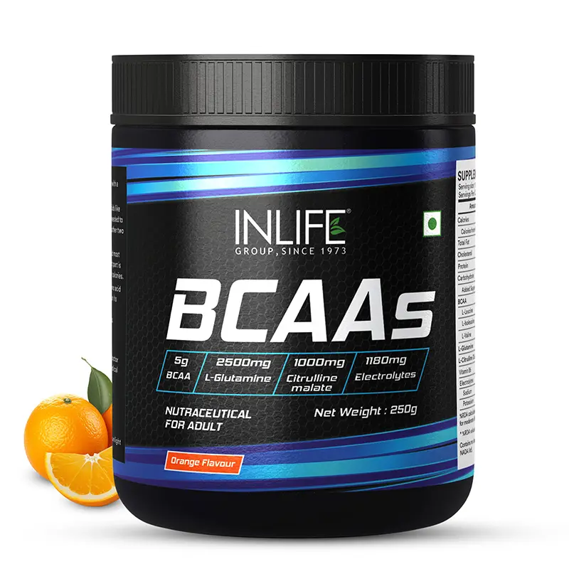 Show details for Inlife BCAAs Powder Orange Flavour Picture of Inlife BCAAs Powder Orange Flavour