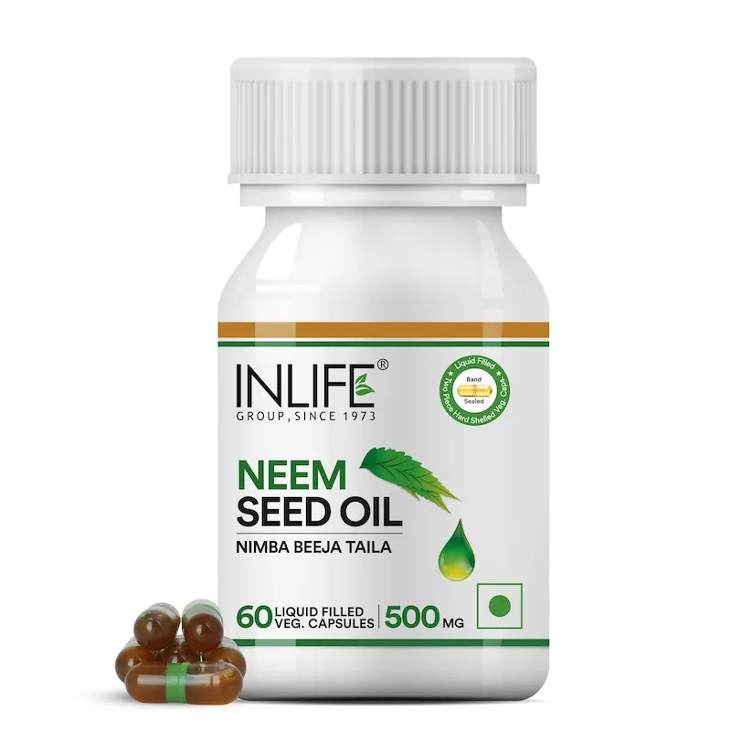 Picture of Inlife Neem Seed Oil Capsules - 60 Veg Caps