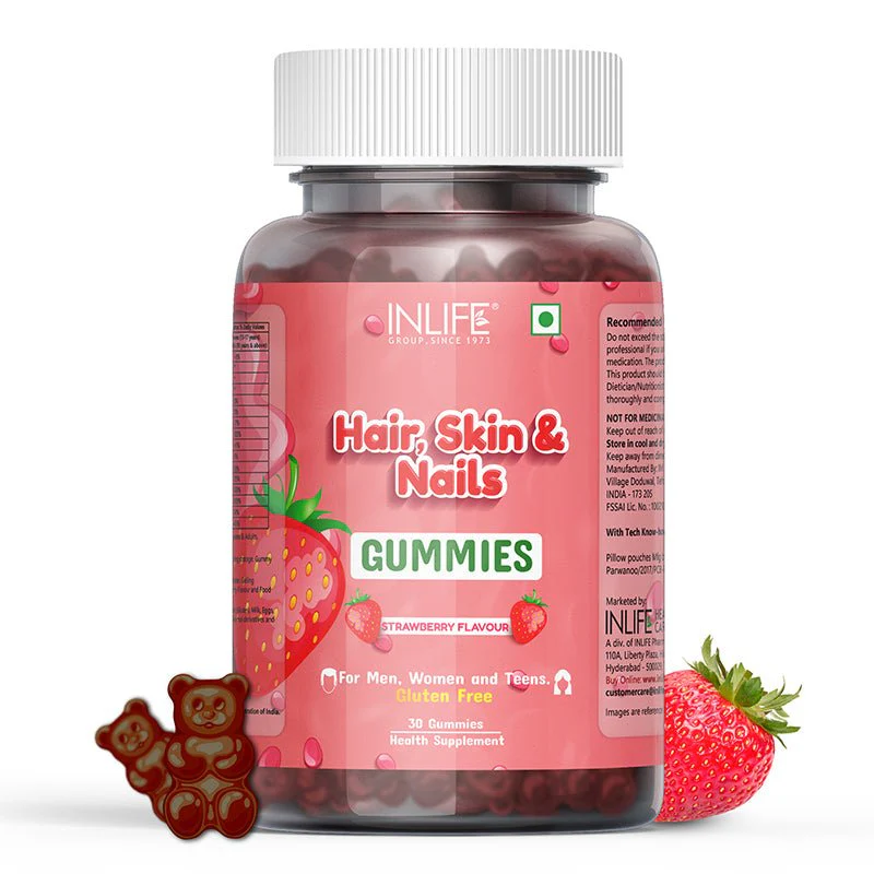 Show details for Inlife Hair Skin & Nails Gummies - 30 Gummies Picture of Inlife Hair Skin & Nails Gummies - 30 Gummies