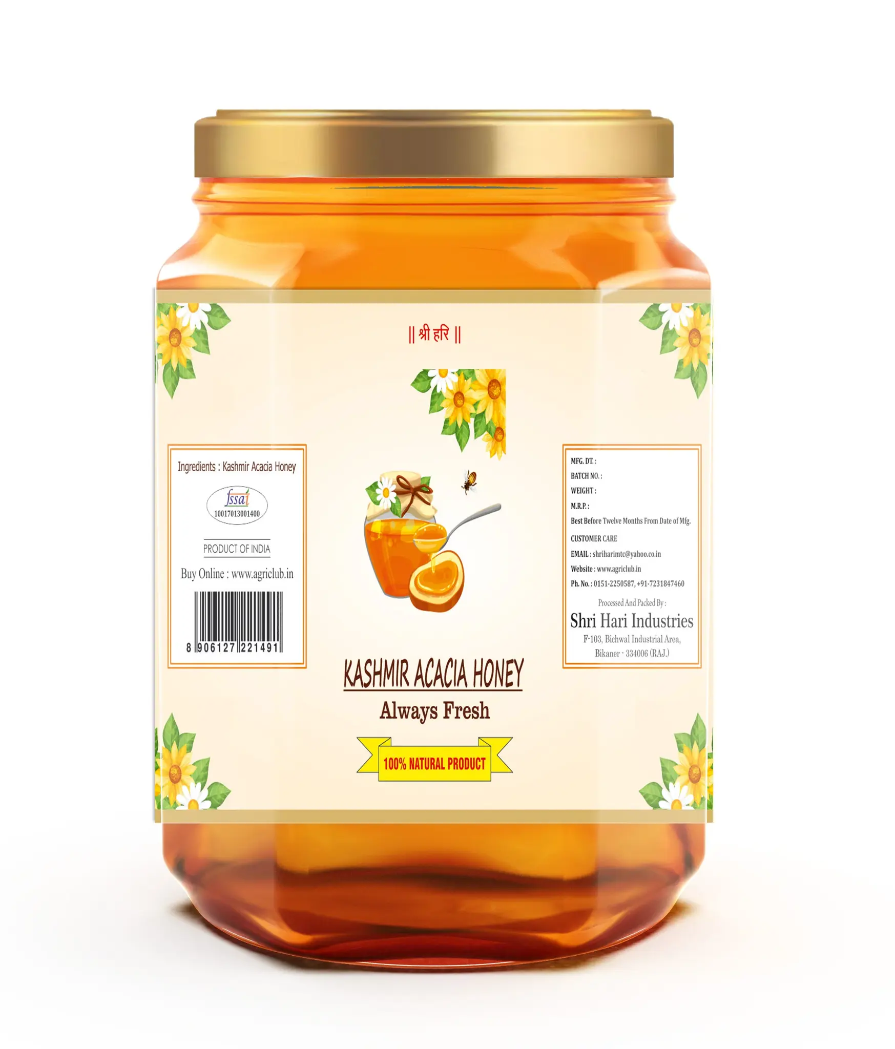 Picture of Agri Club Kashmir Acacia Honey - 500 GM