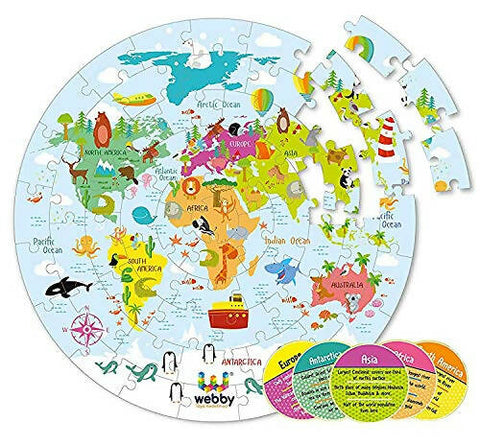 Picture of Webby Amazing World Map Jigsaw Floor Puzzle - 60 PCS