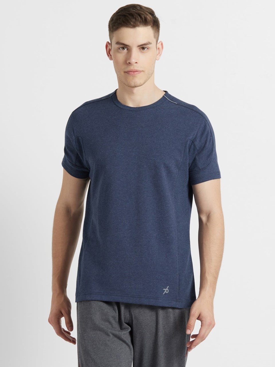 Picture of Navy Melange T-Shirt For Men