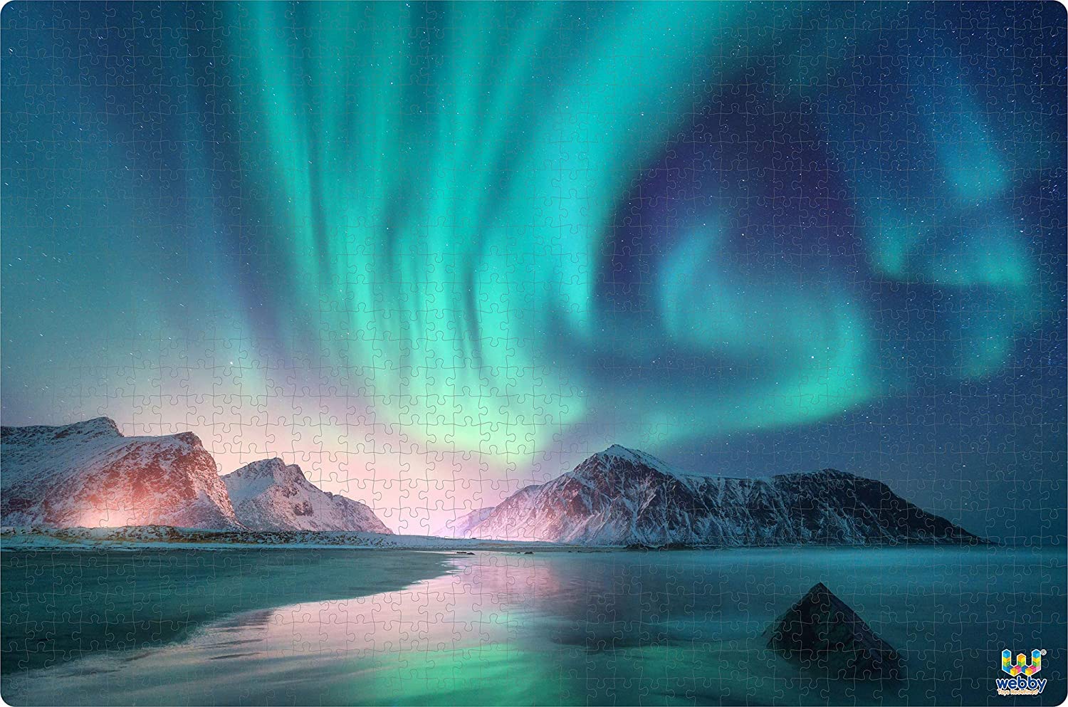 Picture of Webby Wooden Aurora Borealis Jigsaw Puzzle - 1000 Pieces