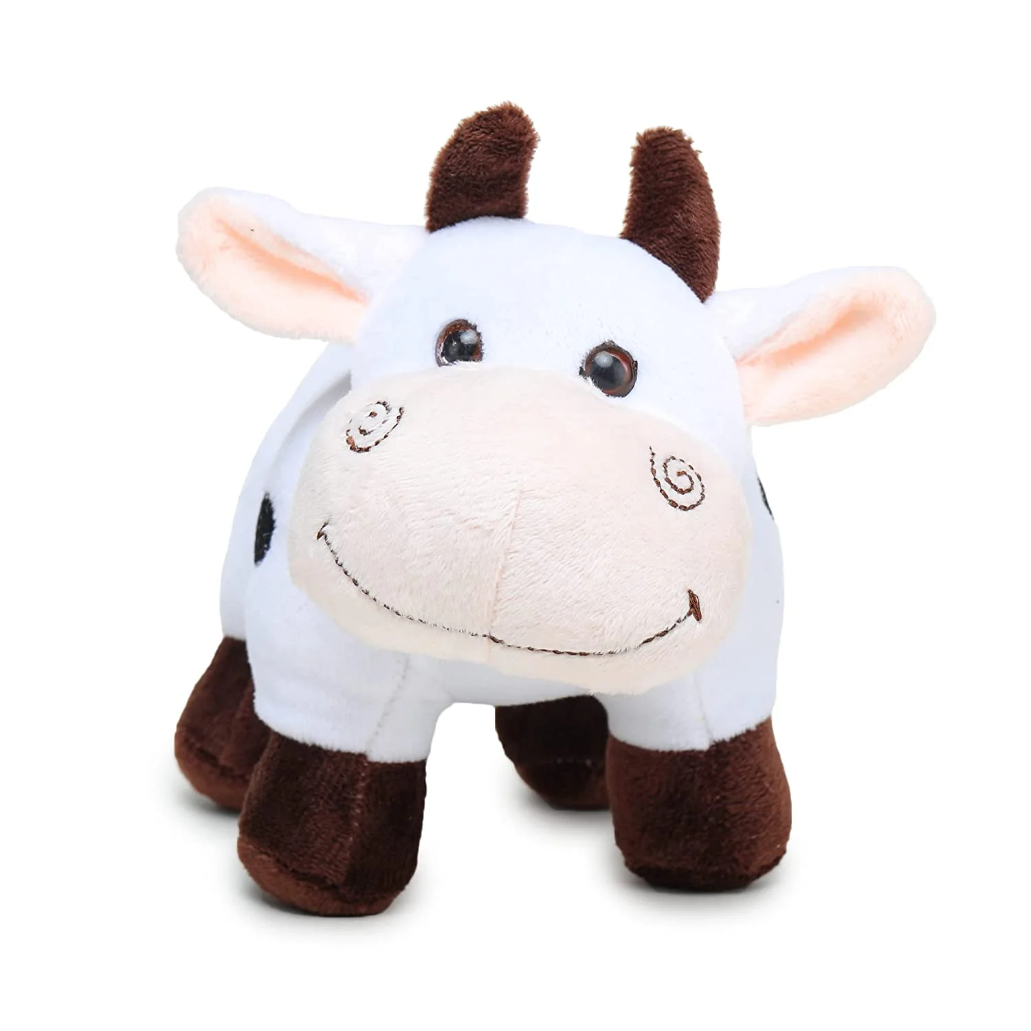 Picture of Webby Plush Standing Cow with Smiling Face Stuffed Soft Toy for Kids