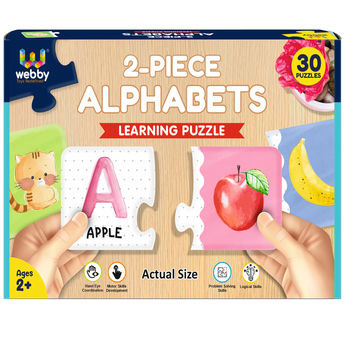 Show details for Webby Alphabets 2 Pieces Learning Pack Jigsaw Puzzle for Kids Picture of Webby Alphabets 2 Pieces Learning Pack Jigsaw Puzzle for Kids
