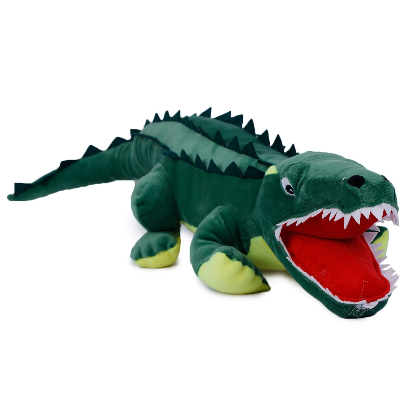 Picture of Webby Soft Crocodile with Open Mouth Stuffed Animal Plush Green Toy - 72 CM