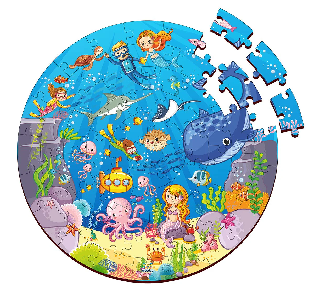 Show details for Webby Wooden Ocean Jigsaw Puzzle - 60 PCS Picture of Webby Wooden Ocean Jigsaw Puzzle - 60 PCS