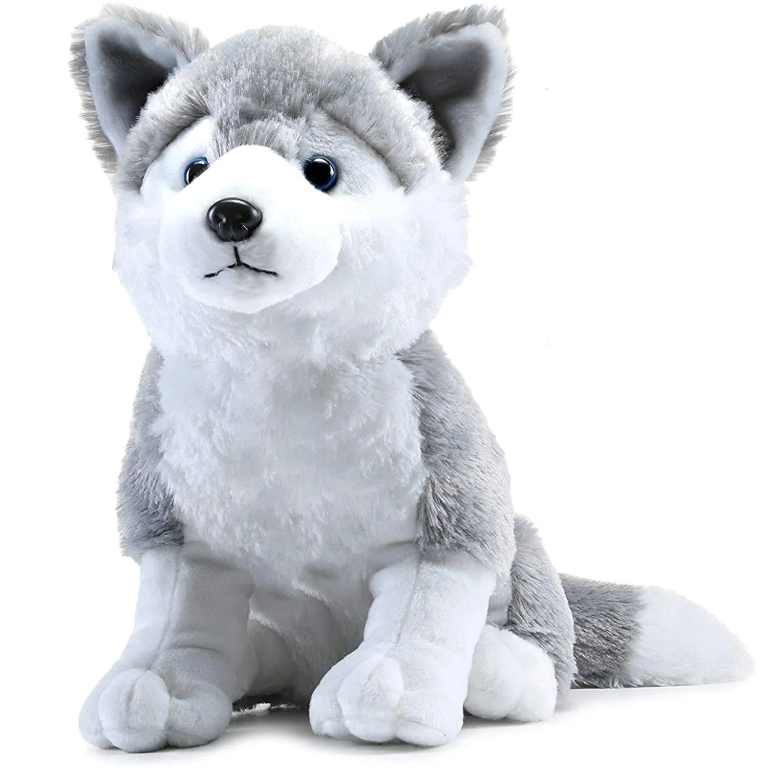 Picture of Webby Plush Husky Dog Stuffed Animal Puppy Soft Toy - Grey