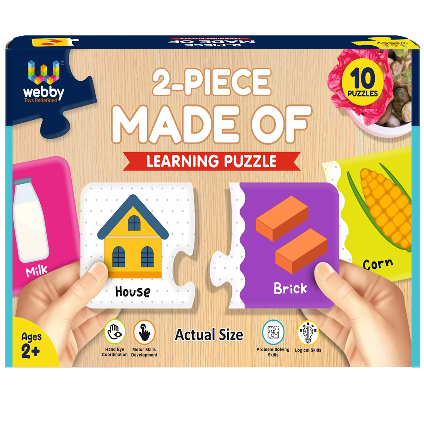 Show details for Webby Made of 2 Piece Learning Pack Jigsaw Puzzle for Kids Picture of Webby Made of 2 Piece Learning Pack Jigsaw Puzzle for Kids