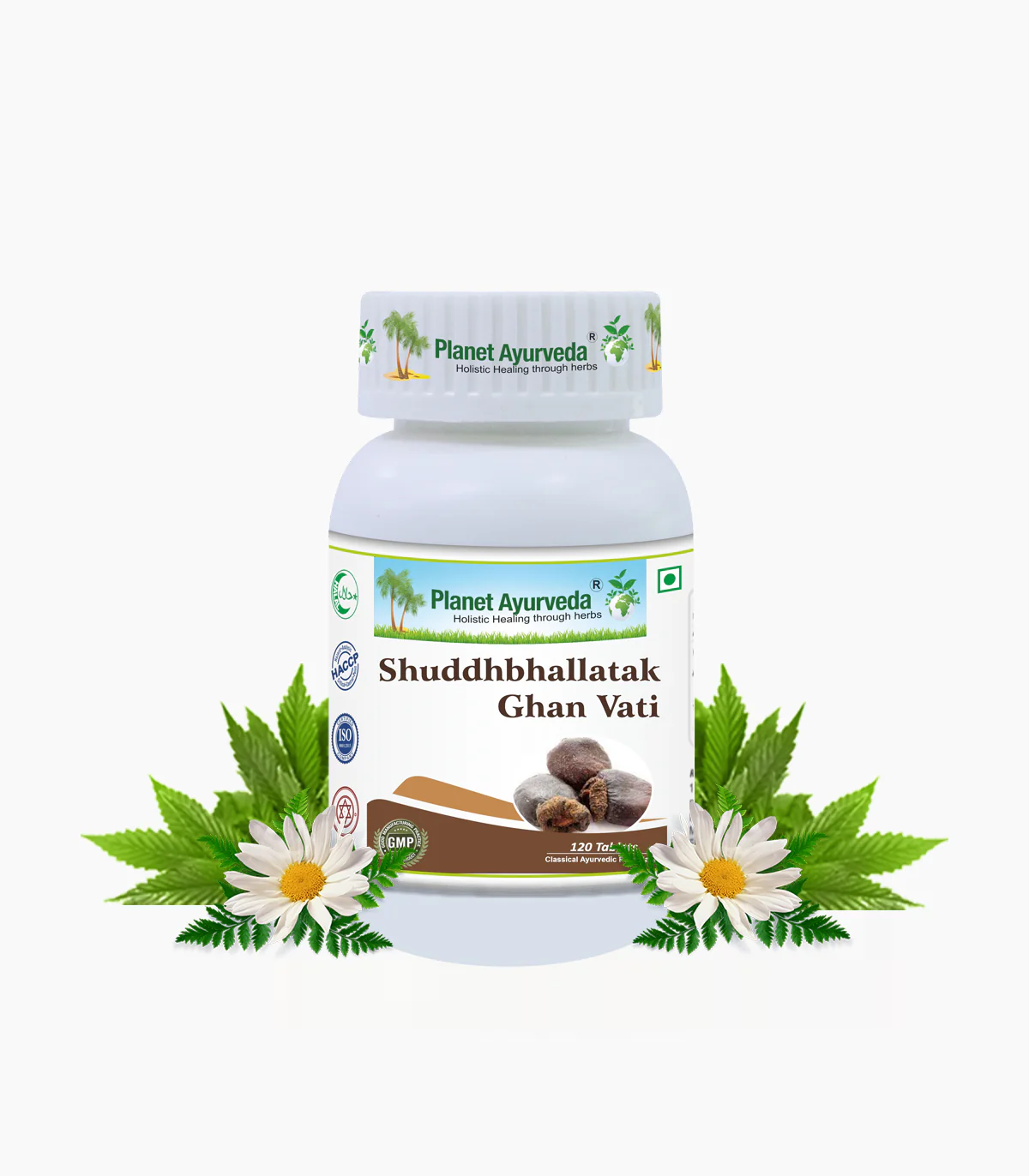 Show details for Planet Ayurveda Shuddhbhallatak Ghan Vati - 120 Tabs Picture of Planet Ayurveda Shuddhbhallatak Ghan Vati - 120 Tabs