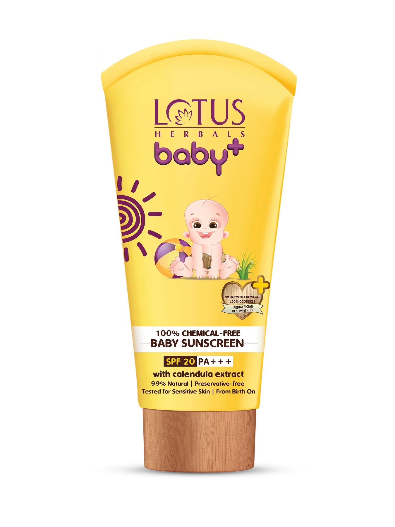 Picture of Lotus Herbals Baby+ Spf 20 PA+++ Sunscreen - 100 GM