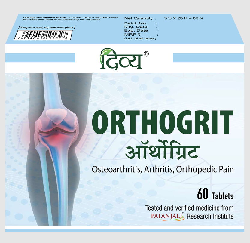 Picture of Patanjali Divya Orthogrit - 60 Tabs - Pack of 1