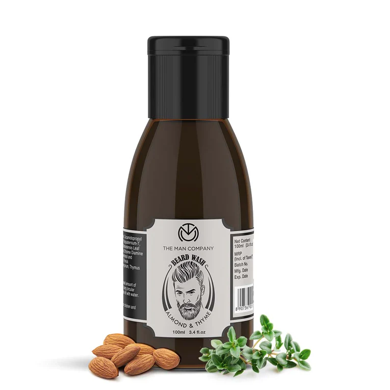 Show details for The Man Company Beard Wash With Almond & Thyme - 100 ML Picture of The Man Company Beard Wash With Almond & Thyme - 100 ML