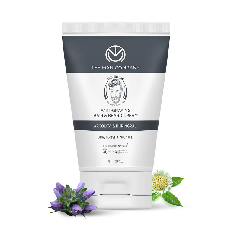Show details for The Man Company Anti-Graying Hair & Beard Cream for Men - 75 GM Picture of The Man Company Anti-Graying Hair & Beard Cream for Men - 75 GM