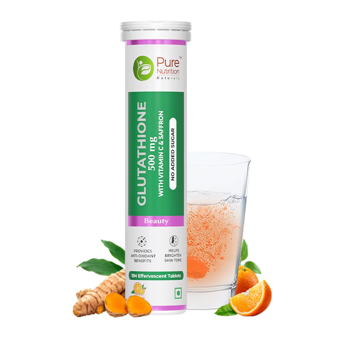 Show details for Pure Nutrition Glutathione 500mg with Vitamin C & Saffron Effervescent Tablets - 15 Tabs - Orange Picture of Pure Nutrition Glutathione 500mg with Vitamin C & Saffron Effervescent Tablets - 15 Tabs - Orange