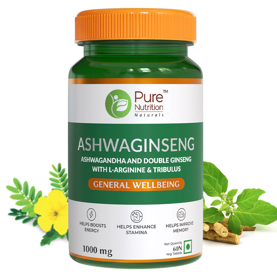 Show details for Pure Nutrition Ashwaginseng Veg Tablets - 60 Veg Caps Picture of Pure Nutrition Ashwaginseng Veg Tablets - 60 Veg Caps