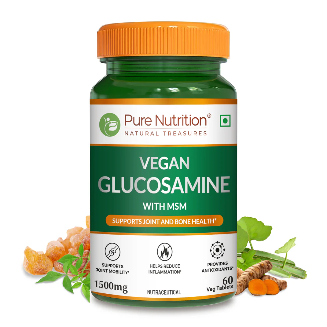 Show details for Pure Nutrition Vegan Glucosamine with MSM Veg Tablets - 60 Veg Caps Picture of Pure Nutrition Vegan Glucosamine with MSM Veg Tablets - 60 Veg Caps