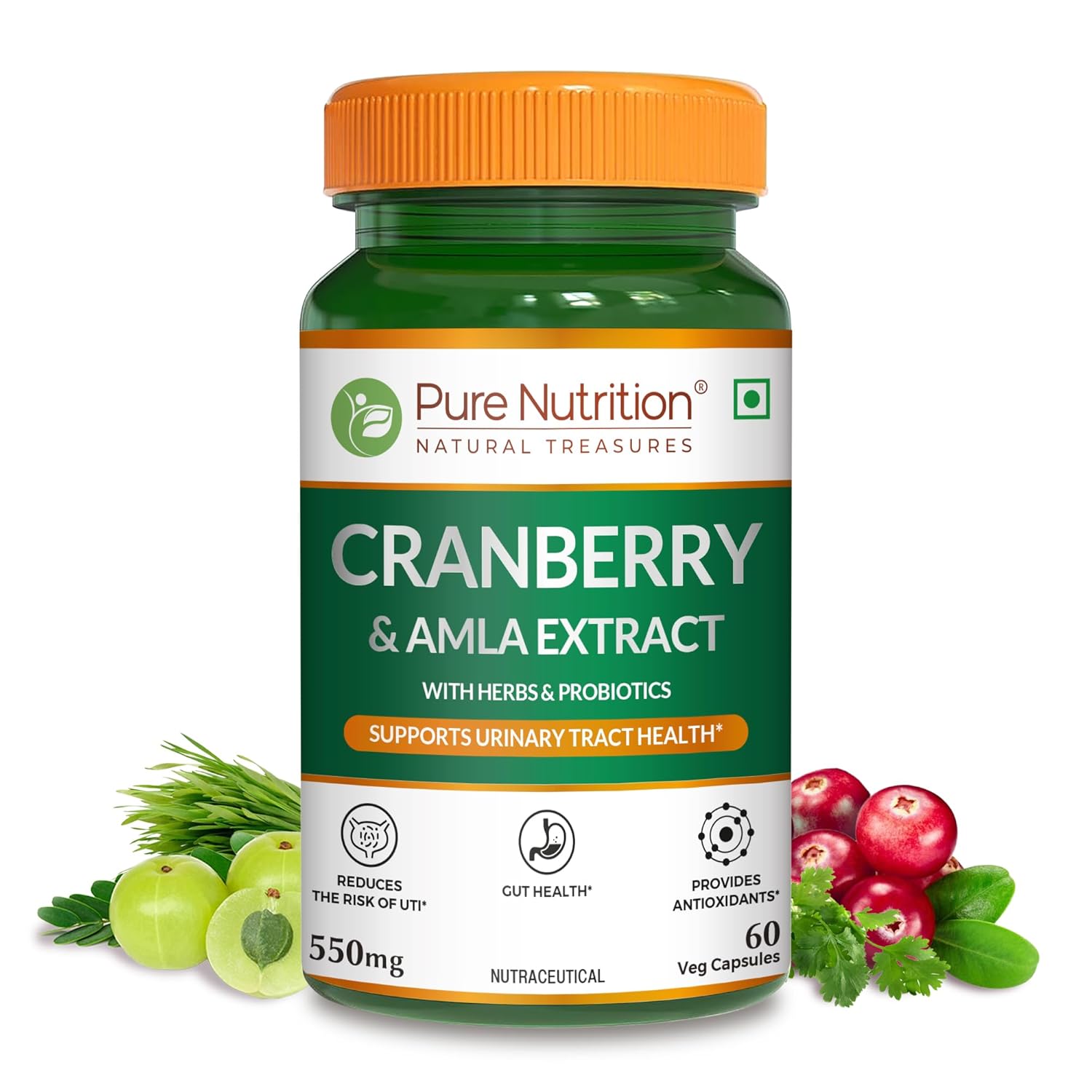 Show details for Pure Nutrition Cranberry & Amla Extract Veg Capsules - 60 Veg Caps Picture of Pure Nutrition Cranberry & Amla Extract Veg Capsules - 60 Veg Caps