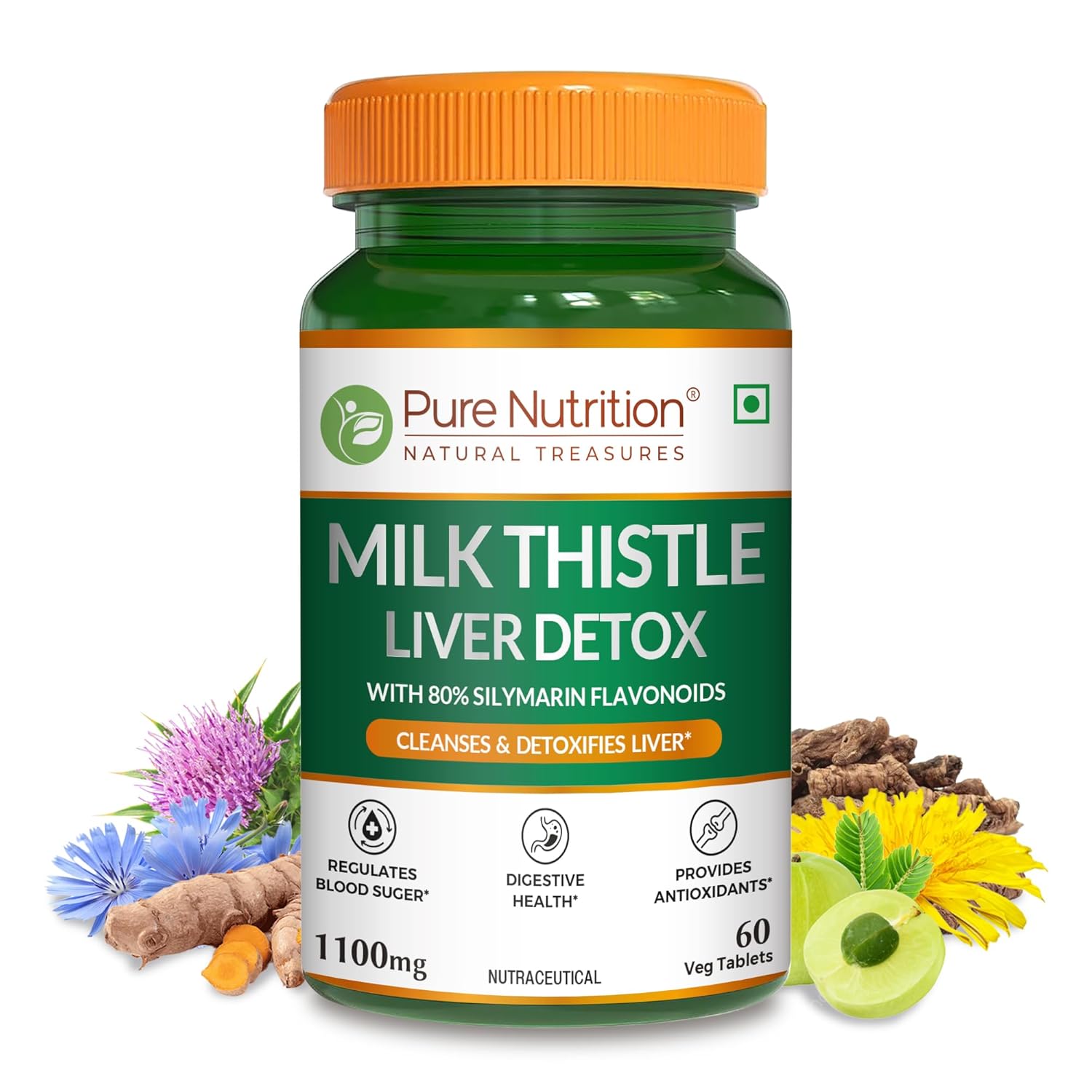 Show details for Pure Nutrition Naturals Milk Thistle Liver Detox Veg Tablets - 60 Veg Caps Picture of Pure Nutrition Naturals Milk Thistle Liver Detox Veg Tablets - 60 Veg Caps