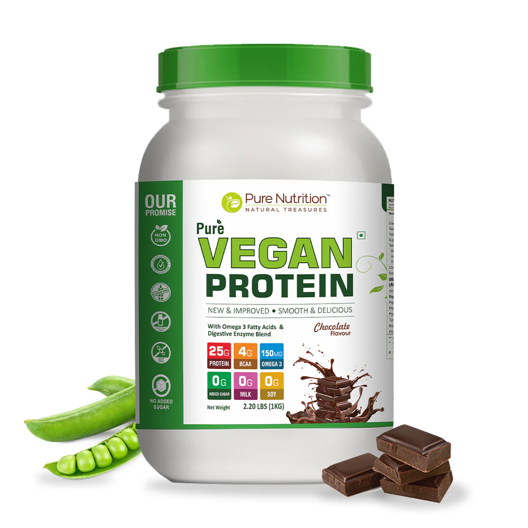 Show details for Pure Nutrition Pure Vegan Protein Powder Chocolate - 1 KG Picture of Pure Nutrition Pure Vegan Protein Powder Chocolate - 1 KG