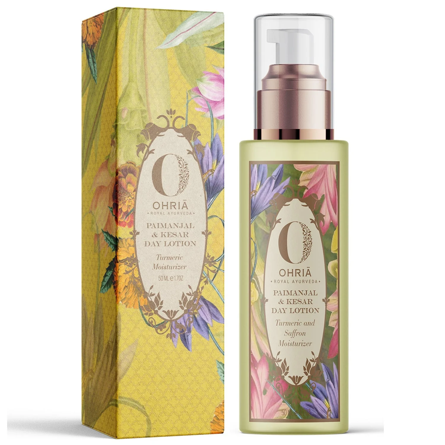Show details for Ohria Ayurveda Turmeric & Saffron Moisturiser (Paimanjal & Kesar Day Lotion) - 50 ML Picture of Ohria Ayurveda Turmeric & Saffron Moisturiser (Paimanjal & Kesar Day Lotion) - 50 ML