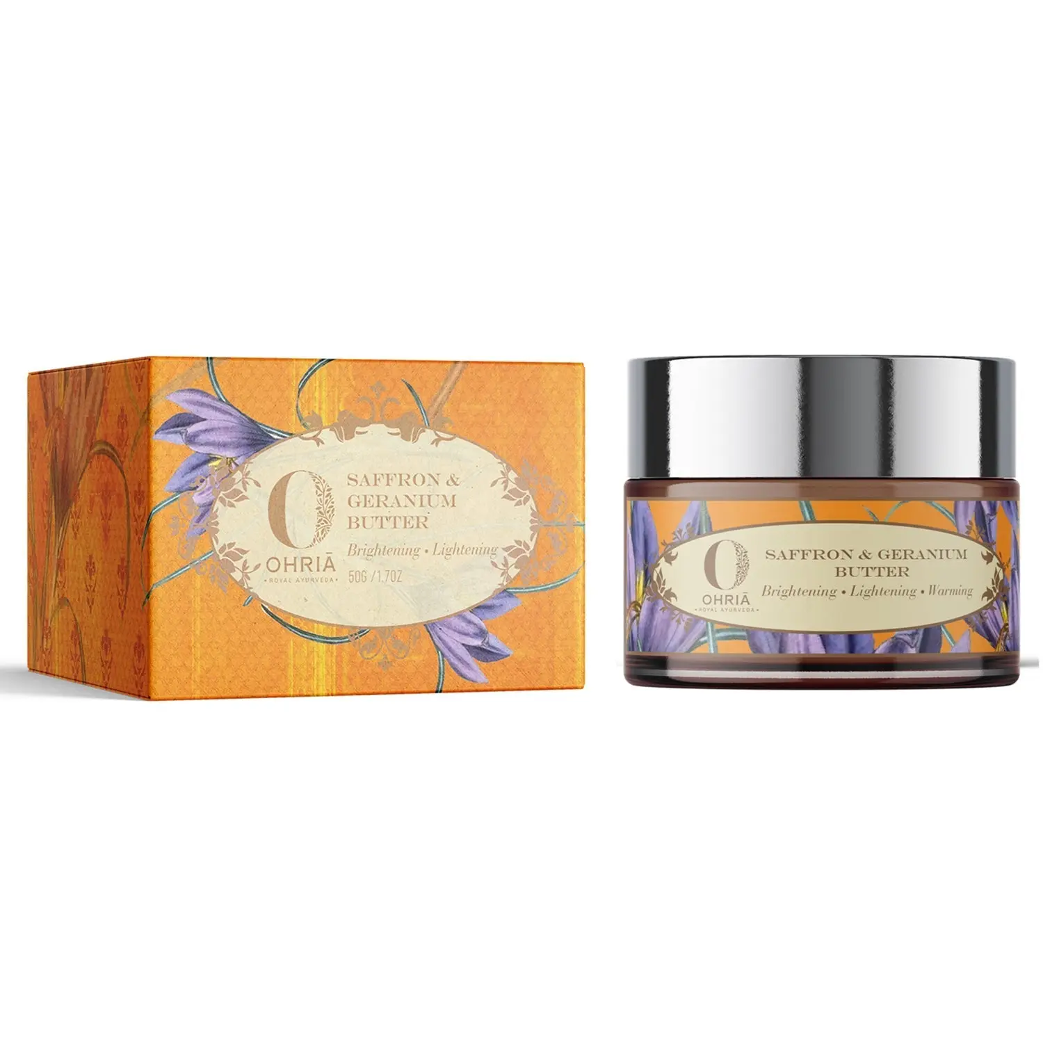 Show details for Ohria Ayurveda Saffron & Geranium Butter - 50 GM Picture of Ohria Ayurveda Saffron & Geranium Butter - 50 GM