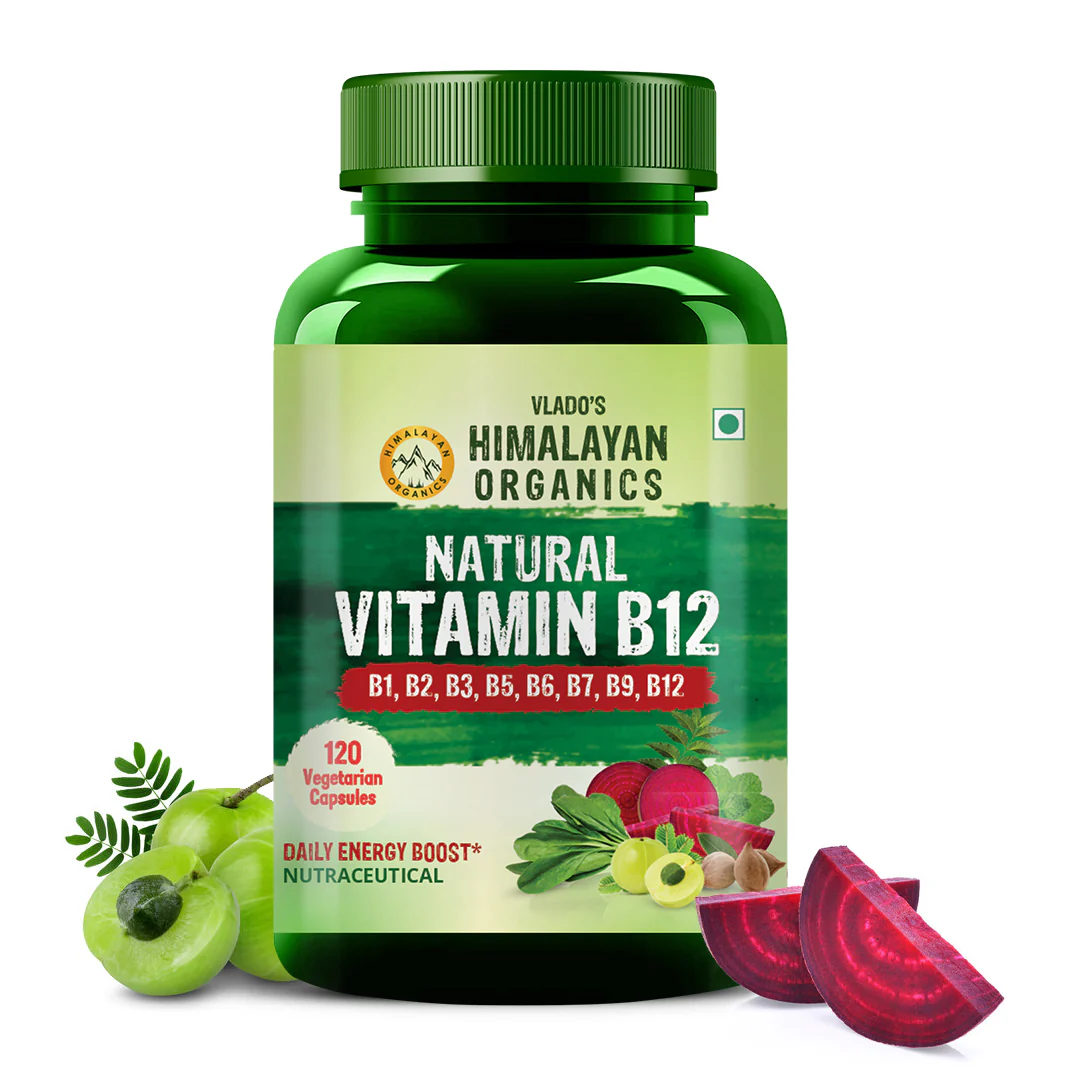 Picture of Vlado's Himalayan Organics Organic B12 500mg Vegetarian Capsules - 120 Veg Caps