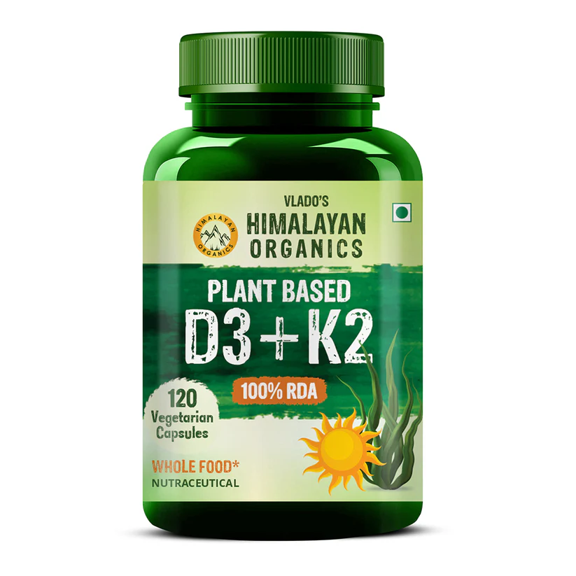 Picture of Vlado's Himalayan Organics Plant Based D3 + K2 Capsules - 120 Veg Caps