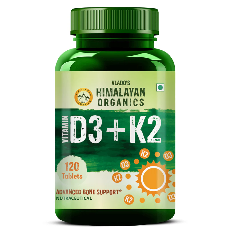 Picture of Vlado's Himalayan Organics Vitamin D3 + K2  as MK7 Supplement - 120 Tabs