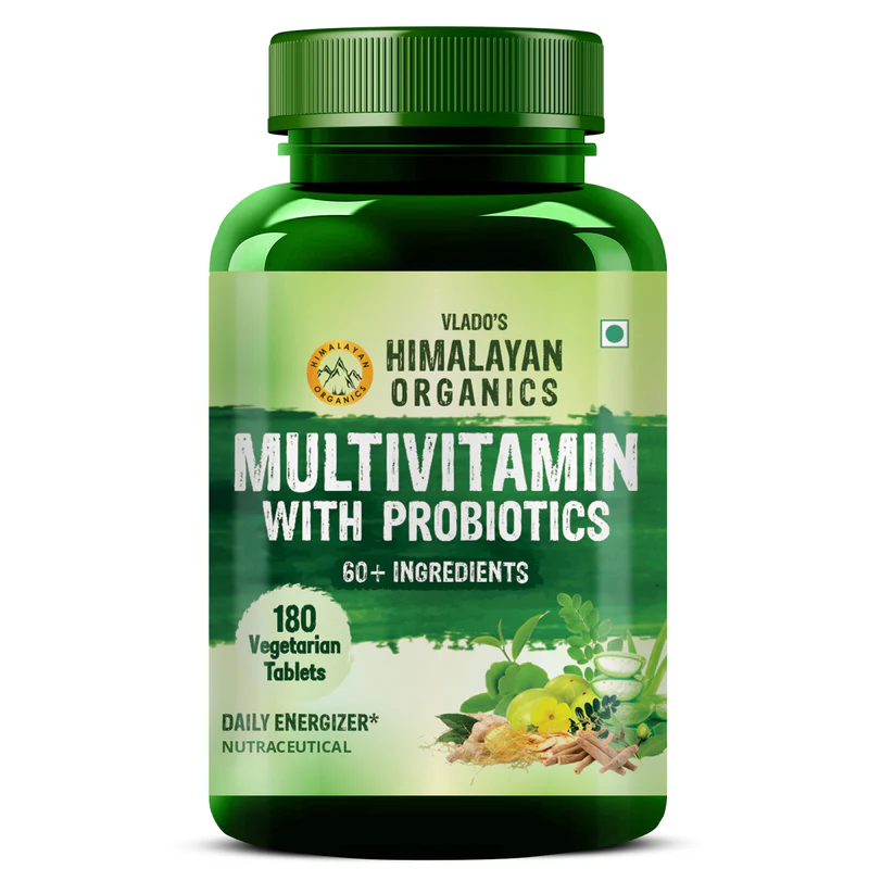 Picture of Vlado's Himalayan Organics Multivitamin With Probiotics Vegetarian Tablets - 180 Veg Tabs