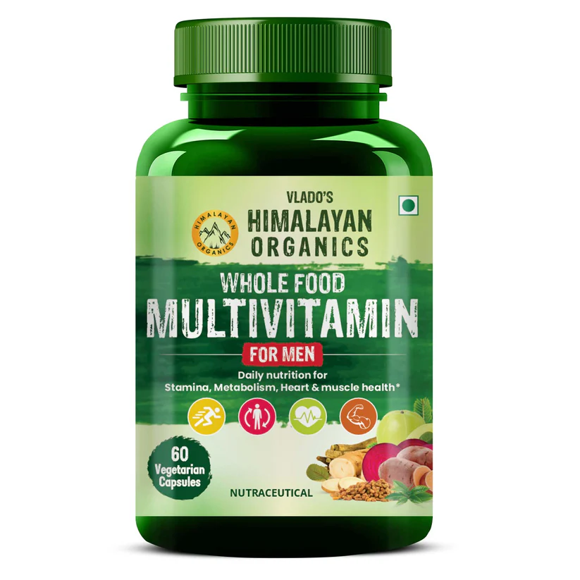 Picture of Vlado's Himalayan Organics Whole Food Multivitamin For Men Vegetarian Capsules - 60 Veg Caps