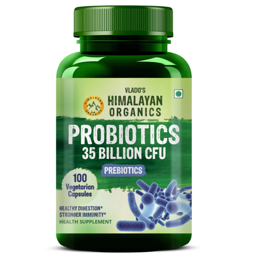 Picture of Vlado's Himalayan Organics Probiotics 35 Billion CFU Prebiotics - 100 Vegetarian Capsules