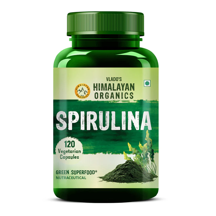 Picture of Vlado's Himalayan Organics Spirulina Vegetarian Capsules - 120 Veg Caps