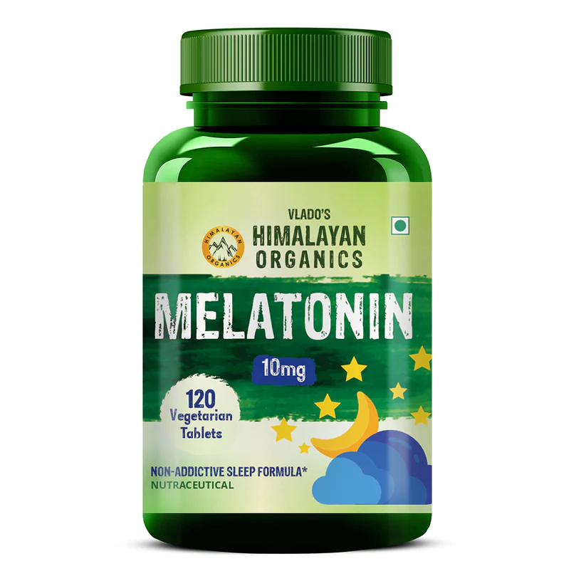 Picture of Vlado's Himalayan Organics Melatonin 10 mg Vegetarian Tablets - 120 Veg Tabs