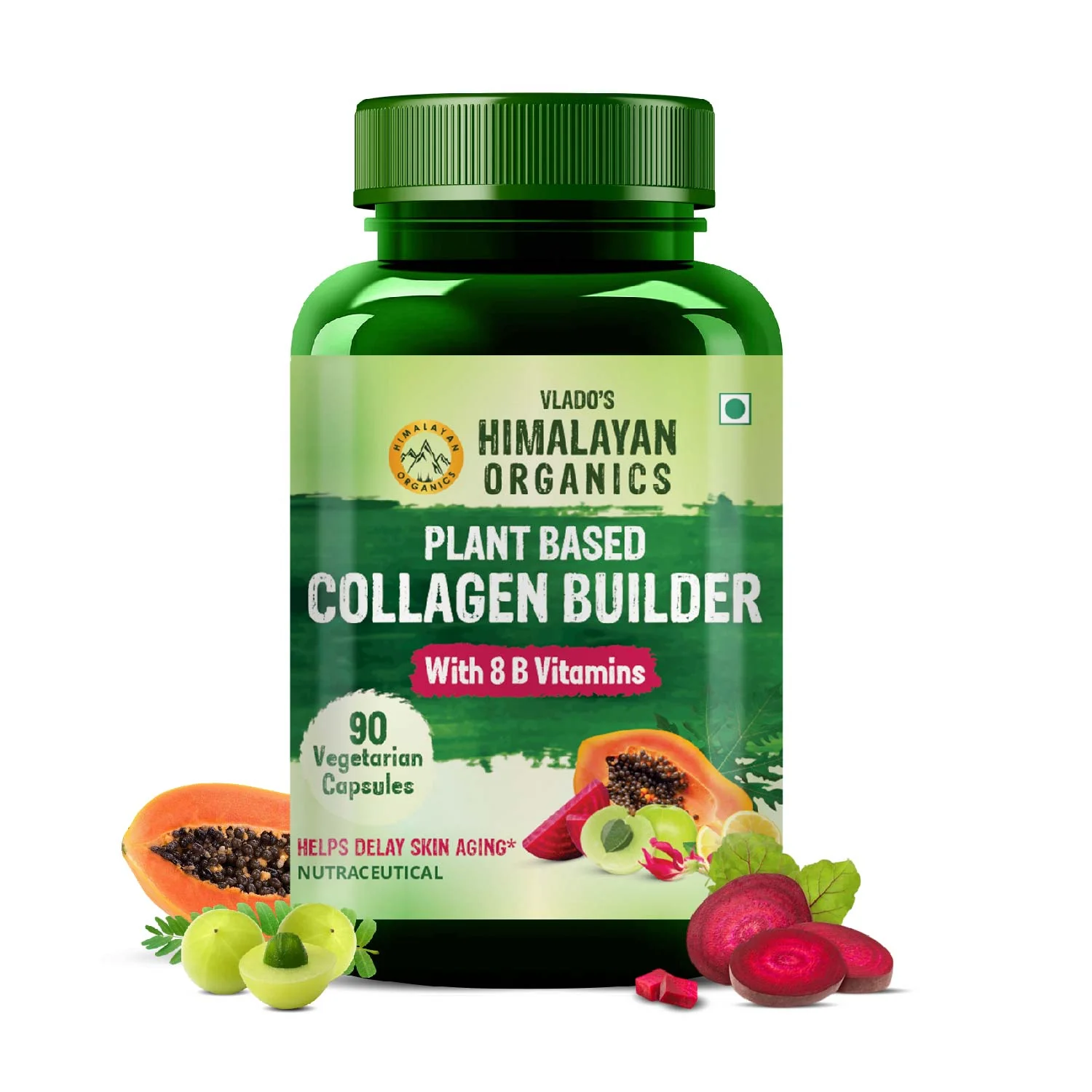 Picture of Vlado's Himalayan Organics Plant Based Collagen Builder Whole Food Vegetarian Capsules - 90 Veg Caps
