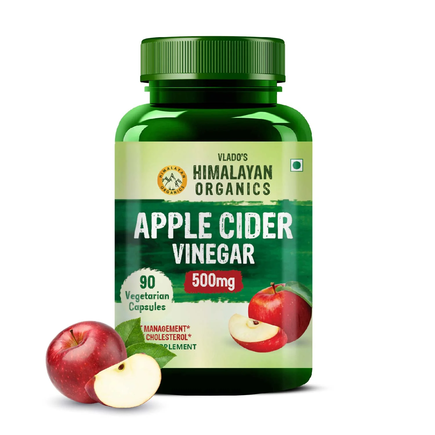 Picture of Vlado's Himalayan Organics Apple Cider Vinegar 500 mg Capsules - 90 Veg Caps